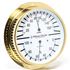 FISCHER TEMP/HUMIDITY GAUGE - Dial w/ White Face & Brass Case